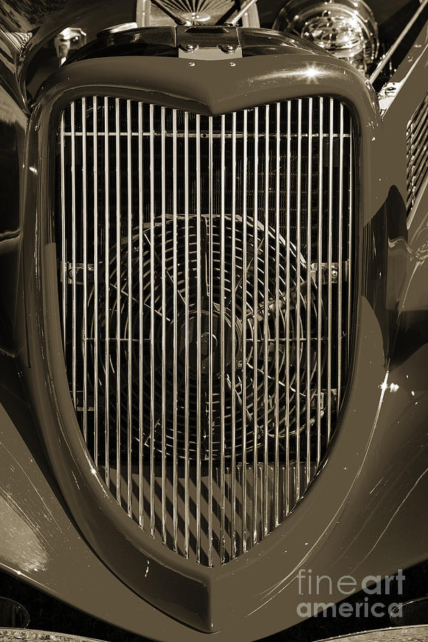 1933 Ford Vicky Automobile Grill in Sepia 3025.01 Photograph by M K Miller