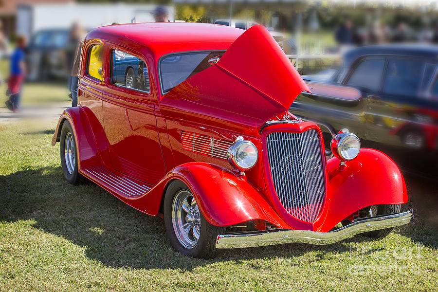 1933 Ford Vicky Automobile in Red Color 3023.02 Photograph by M K Miller