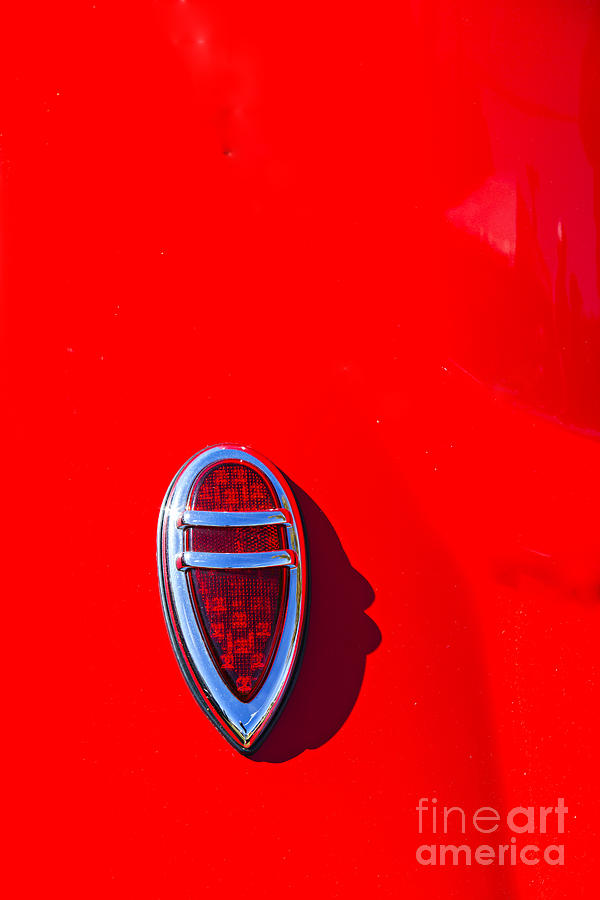1933 Ford Vicky Automobile Tail Light in Color Red 3029.02 Photograph by M K Miller