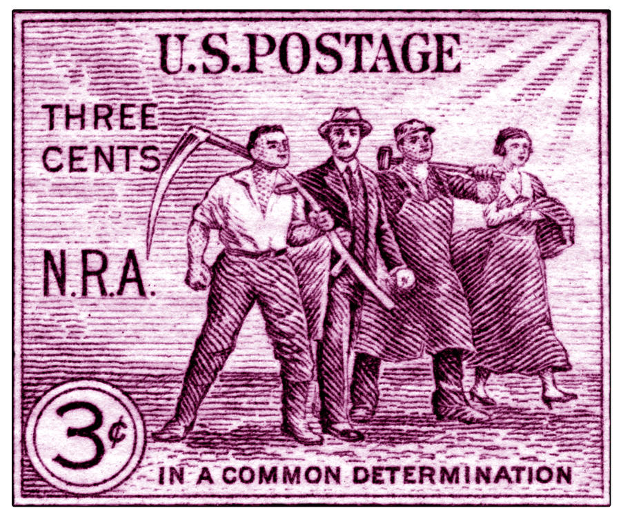 1933 National Recovery Act Stamp Painting by Historic Image