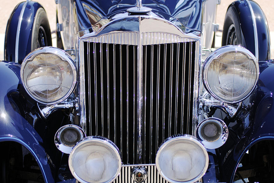 Car Photograph - 1933 Packard 12 Convertible Coupe Grille by Jill Reger