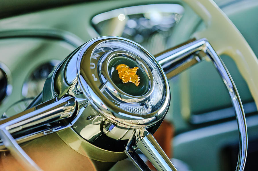 1933 Pontiac Steering Wheel Emblem Photograph by Jill Reger