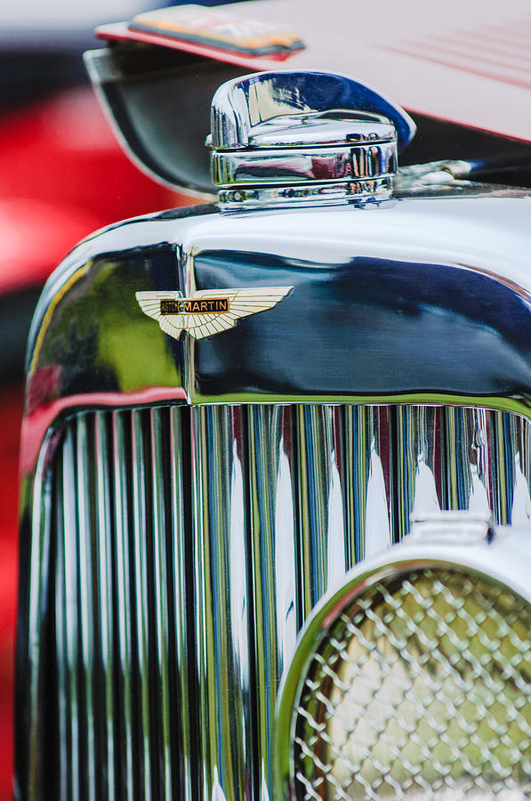 1934 Aston Martin Mark II Short Chassis 2-4 Seater Grille Emblem Photograph by Jill Reger