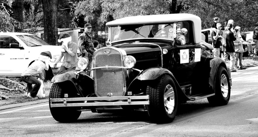 1934 Classic Car in Black and White Photograph by Ester McGuire