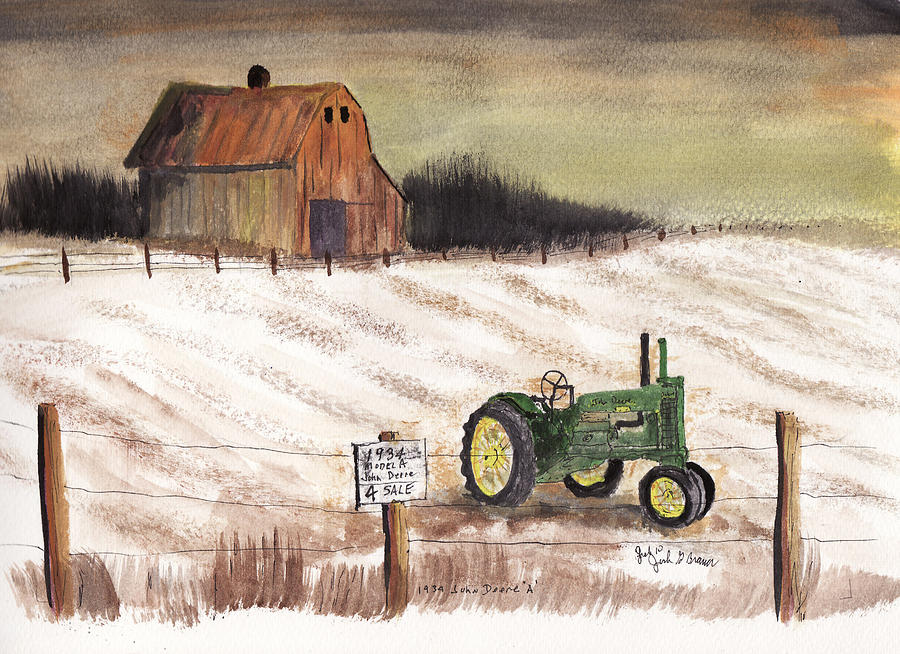 1934 John Deere Model A For Sale Painting By Jack G Brauer