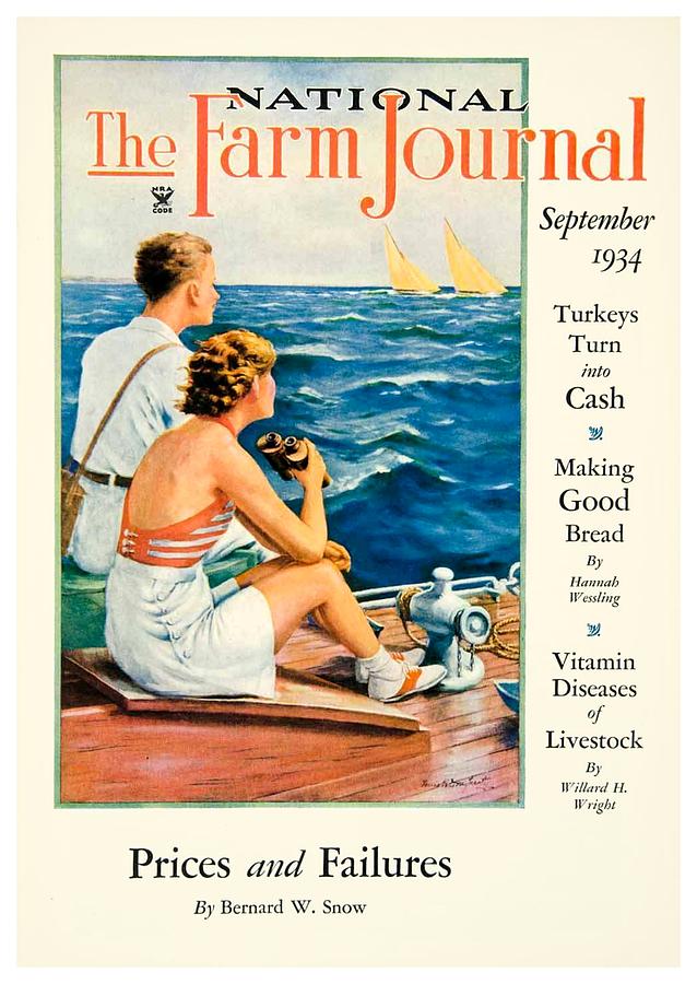 1934 - The National Farm Journal Magazine Cover September - Color Digital Art by John Madison