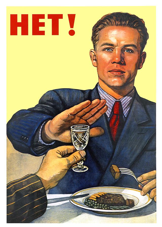 1935 - Soviet Union Anti Alcohol Propaganda Poster - Color Digital Art by John Madison