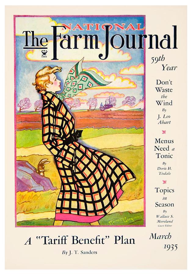 1935 - The National Farm Journal Magazine Cover March - Color Digital Art by John Madison