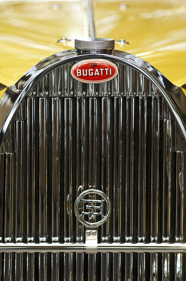 1935 Bugatti Type 57 Roadster Hood Emblem Photograph by Jill Reger
