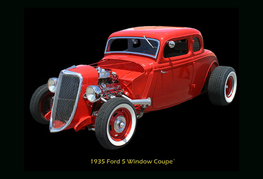 Traditional Photograph - 1935 Ford 5 Window Coupe by Jack Pumphrey