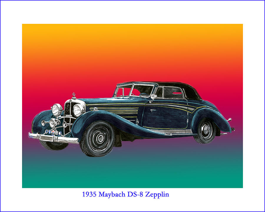  Maybach Zepplin DS-8 Painting by Jack Pumphrey