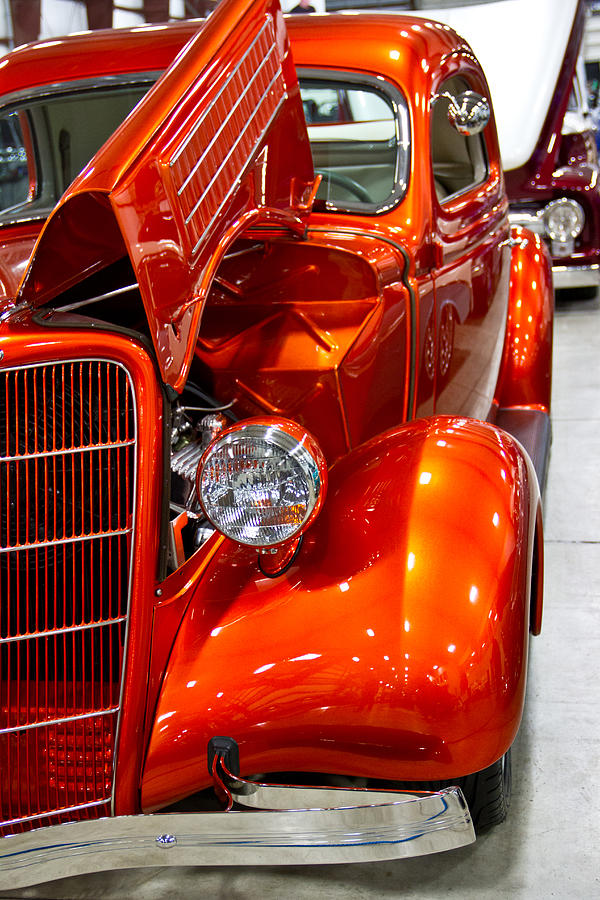 1935 Orange Ford-front view Photograph by Eti Reid