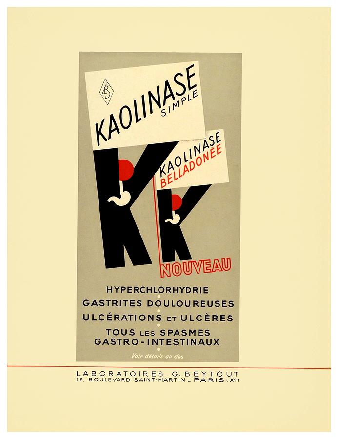 1936 - Kaolinase Drug Advertisement - Color Digital Art by John Madison