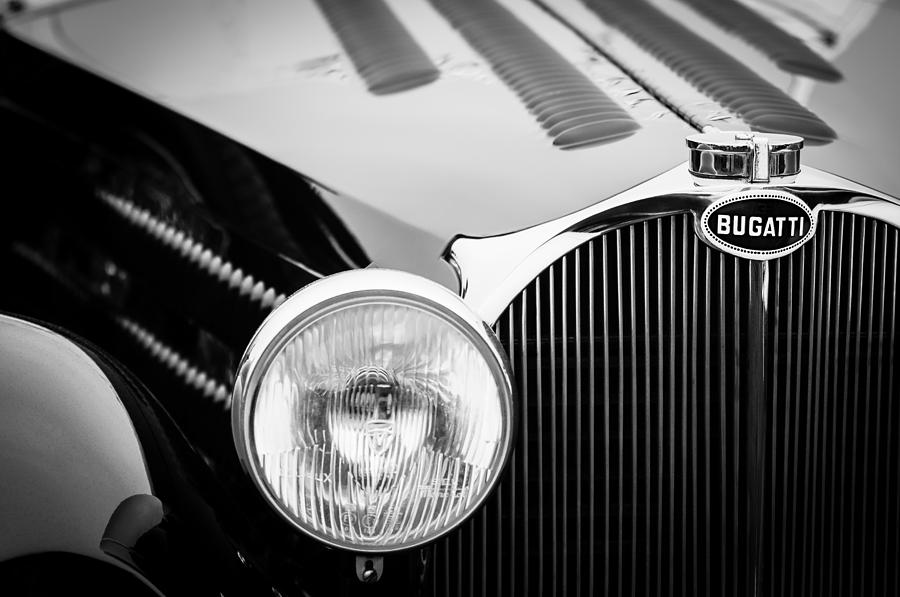 1936 Bugatti Type 57S Corsica Tourer Grille Emblem Photograph by Jill Reger