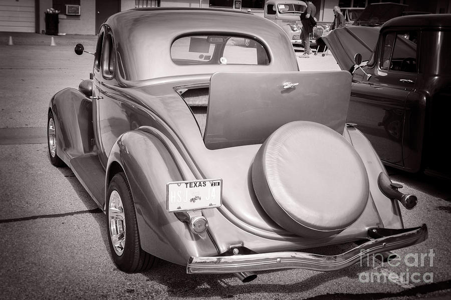 1936 Ford Roadster Classic Car or Automobile Back End in Sepia  3119.01 Photograph by M K Miller