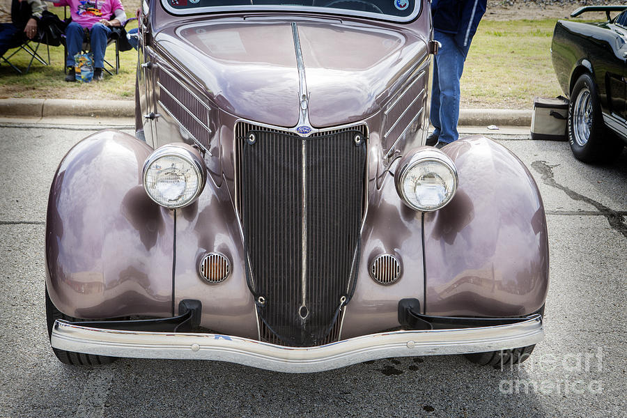 1936 Ford Roadsster Classic Car or Automobile Front End in Color  3116.02 Photograph by M K Miller