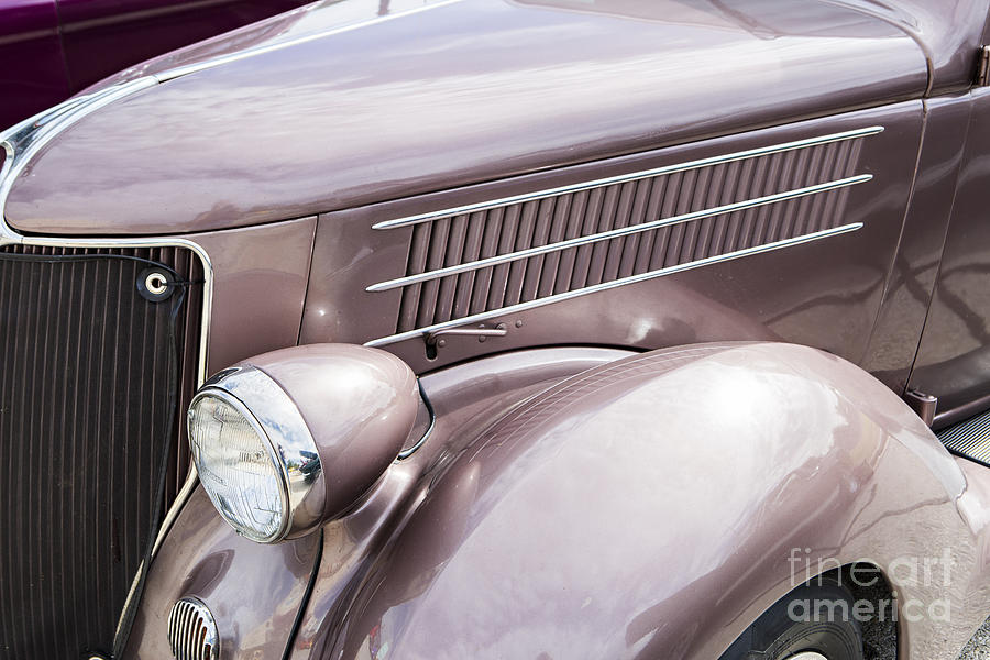 1936 Ford Roadster Classic Car or Automobile Front Fender in Color  3118. Photograph by M K Miller