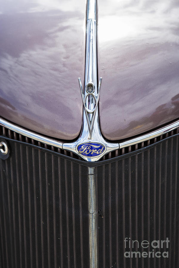 1936 Ford Roadster Classic Car or Automobile Front Grill in Color  3117.0 Photograph by M K Miller