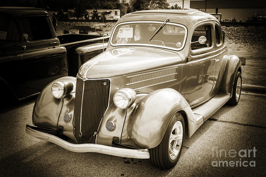 1936 Ford Roadster Classic Car or Automobile in Sepia  3115.01 Photograph by M K Miller