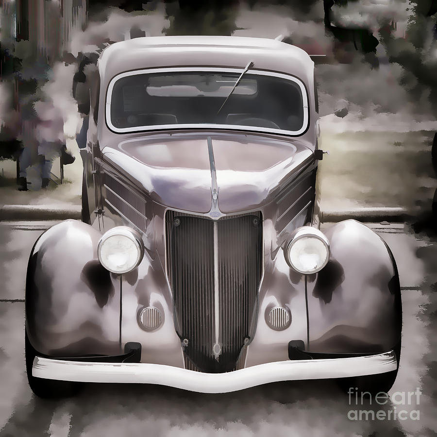 1936 Ford Roadster Classic Car or Automobile Painting in Color  3120.02 Painting by M K Miller