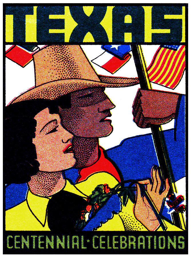 1936 Texas Centennial Poster n.2 Painting by Historic Image