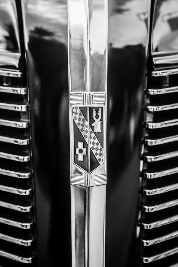 1937 Buick Model 91F Formal Sedan Grille Emblem -0783bw Photograph by Jill Reger