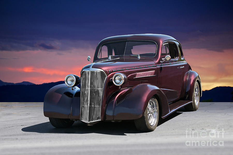 1937 Chevy Black Cherry Coupe Photograph by Dave Koontz