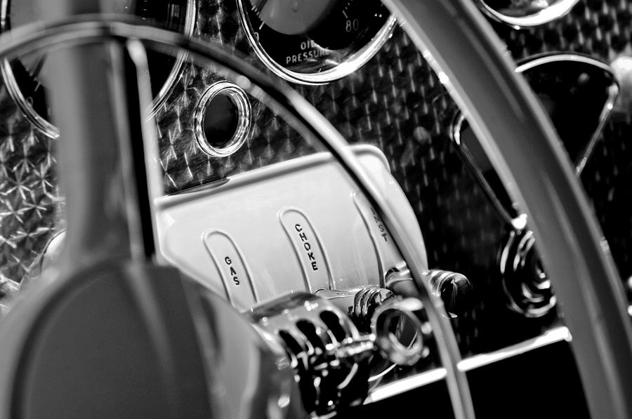 1937 Cord 812 Phaeton Steering Wheel Photograph by Jill Reger