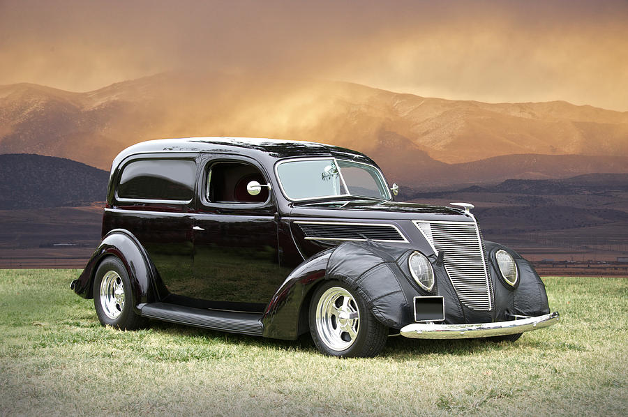 Transportation Photograph - 1937 Ford Delivery Sedan by Dave Koontz