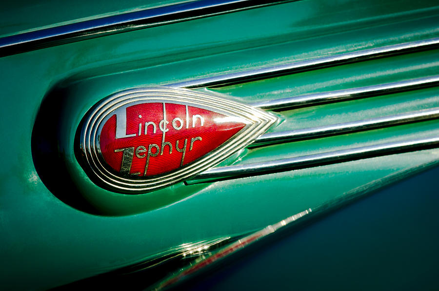 1938 Lincoln Zephyr Emblem Photograph by Jill Reger