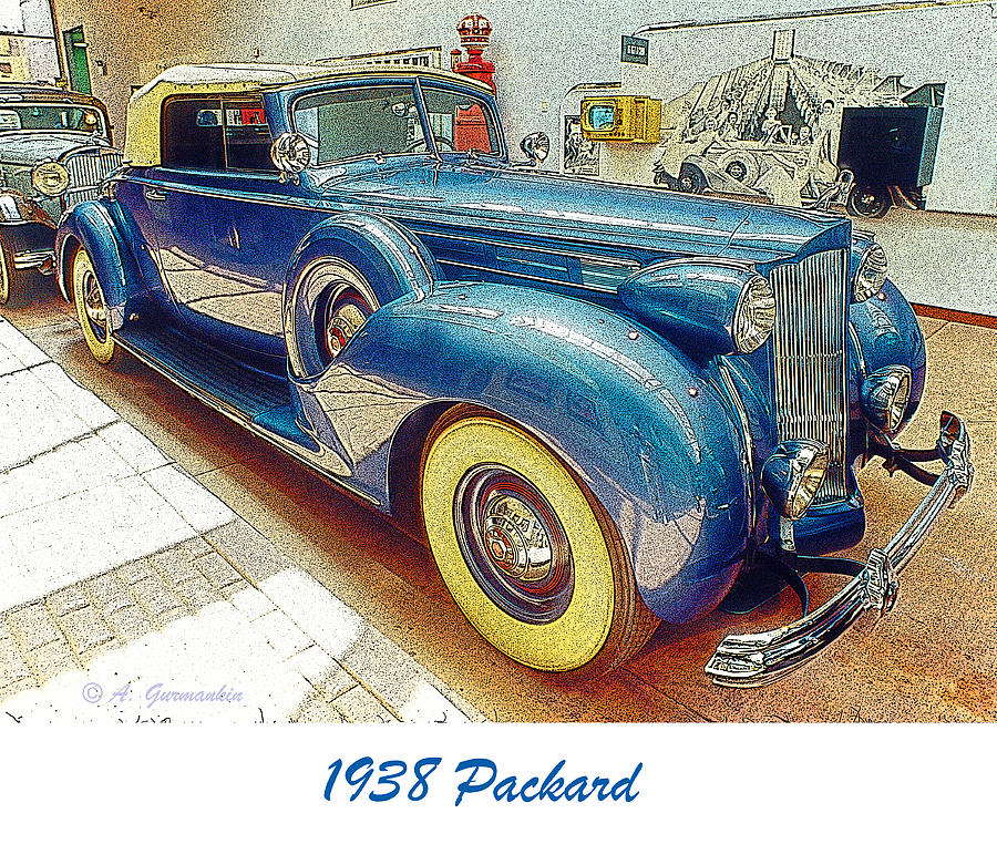 1938 Packard National Automobile Museum Reno Nevada Digital Art by A Macarthur Gurmankin
