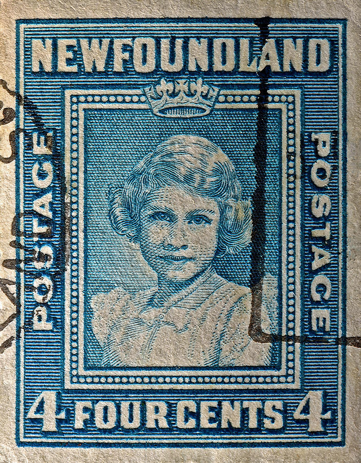 1938 Queen Elizabeth II Newfoundland Stamp Photograph