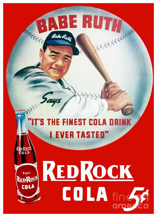 1939 - Babe Ruth - Red Rock Cola Poster - Color by John Madison