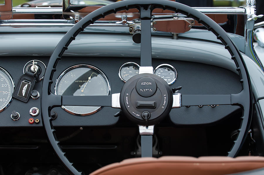 1939 Aston Martin 15-98 Abbey Coachworks SWB Sports Steering Wheel Photograph by Jill Reger