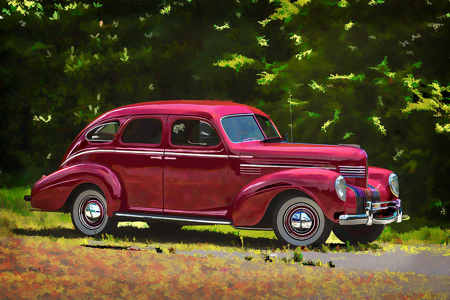 1939 Chrysler Royal 4 Door Sedan-wc Painting by Barry Jones