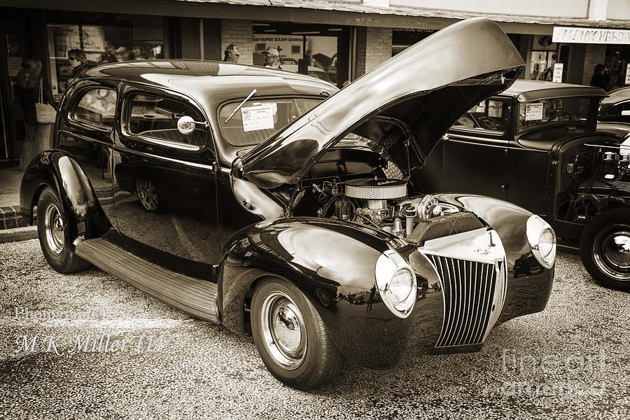 1939 Ford Sedan Classic Antique Car in Sepia 3411.01 Photograph by M K Miller