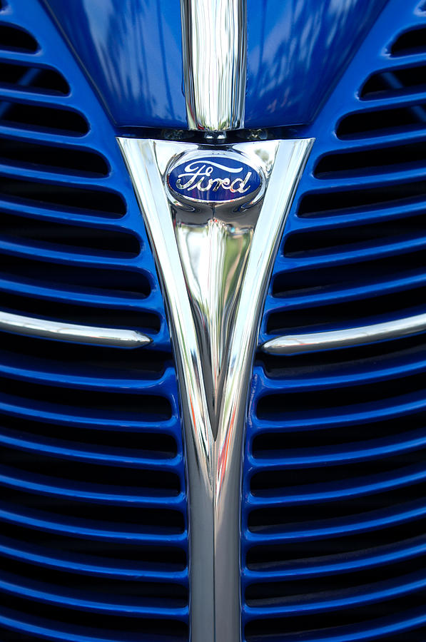 1939 Ford Woody Wagon Grille Emblem Photograph by Jill Reger