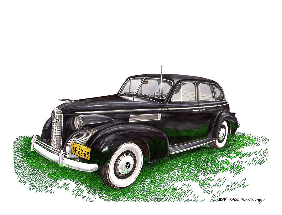 1939 LaSalle 5019 Sedan Painting by Jack Pumphrey