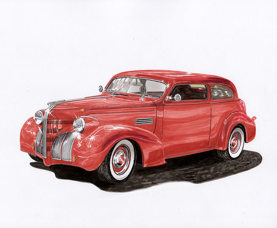 1939 Pontiac Street Rod Painting by Jack Pumphrey
