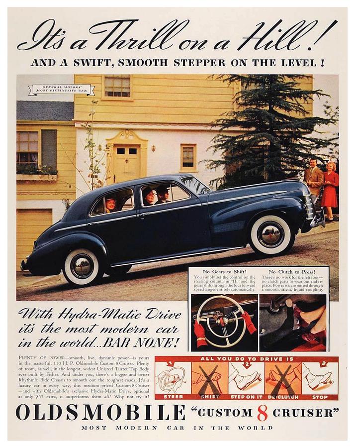 1940 - Oldsmobile Custom 8 Cruiser Advertisement - Color Digital Art by John Madison