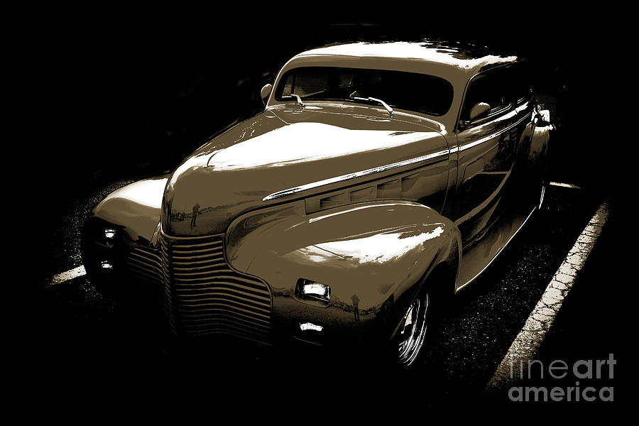 1940 Chevrolet Master Artistic Classic Car Automobile Sepia  311 Photograph by M K Miller