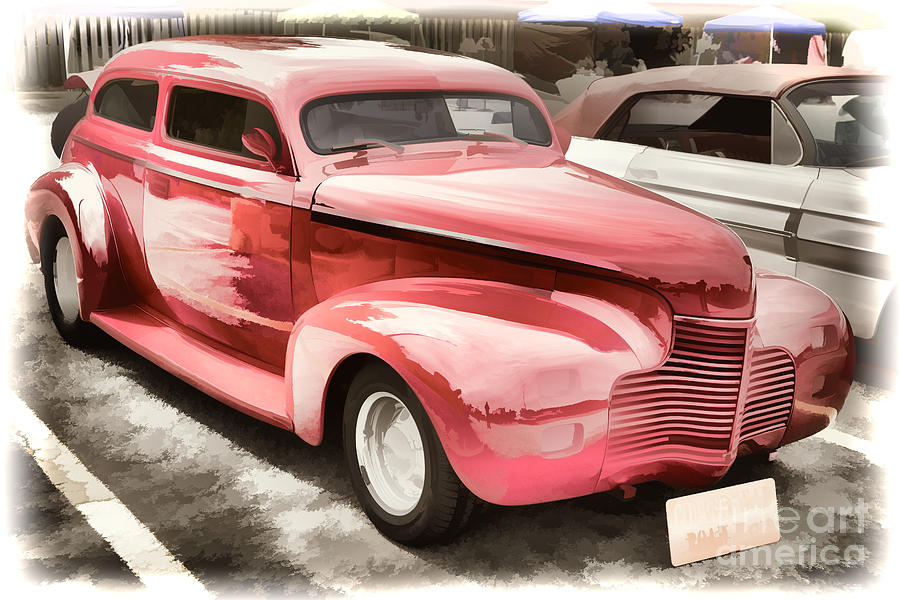 1940 Chevrolet Master Classic Painting  Color Red  3112.03 Photograph by M K Miller