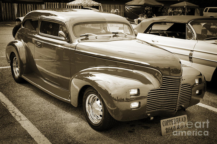 1940 Chevrolet Master Classic  Side View Sepia  3112.01 Photograph by M K Miller