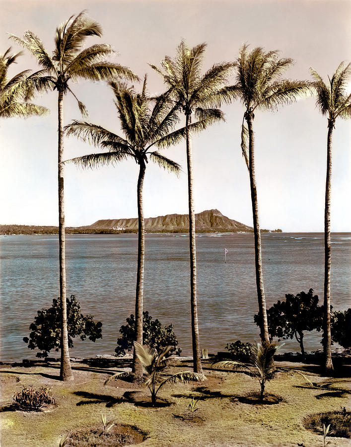 1940 Diamond Head Hawaii Photograph by Historic Image
