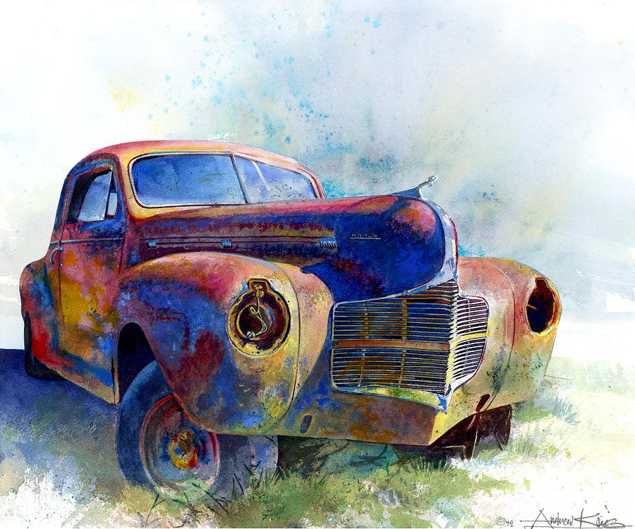 Car Painting - 1940 Dodge by Andrew King