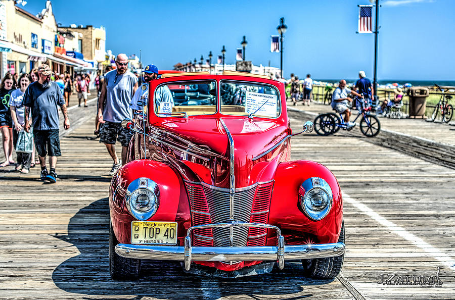 Summer Photograph - 1940 Ford Convertible Red by Joshua Zaring
