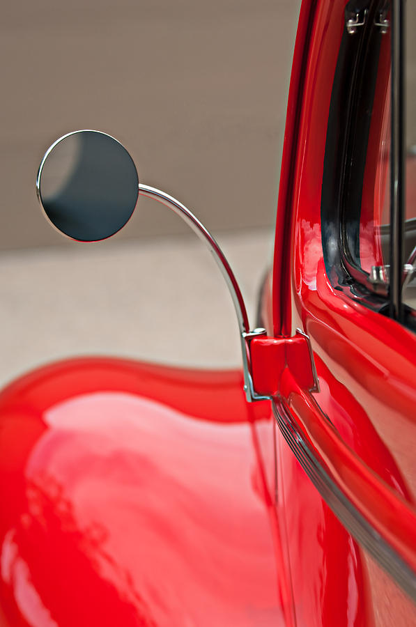 Car Photograph - 1940 Ford Deluxe Coupe Rear View Mirror by Jill Reger