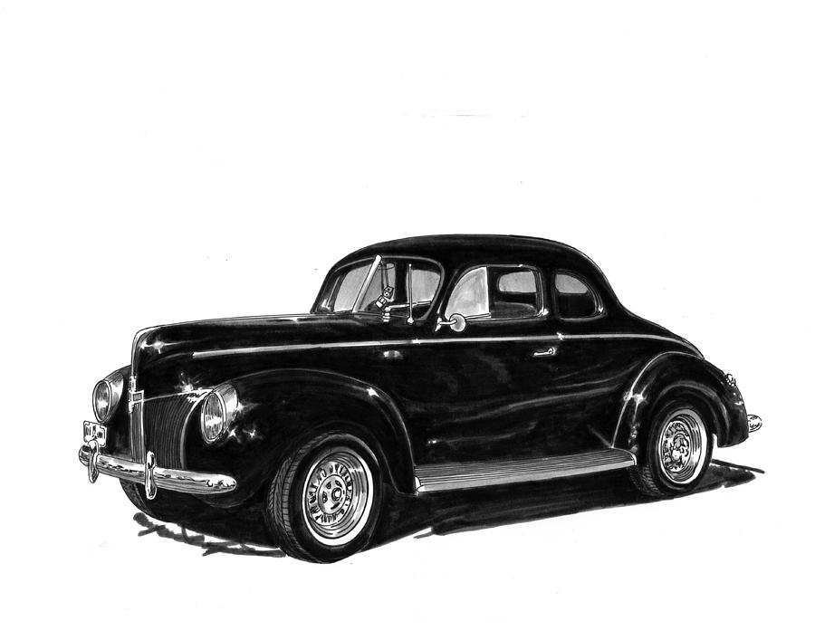 1940 Ford Restro Rod Drawing