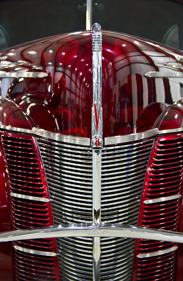 1940 Ford V8 grill  Photograph by Eti Reid