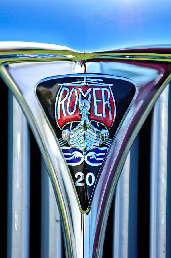 Car Photograph - 1940 Rover Twenty Emblem by Jill Reger